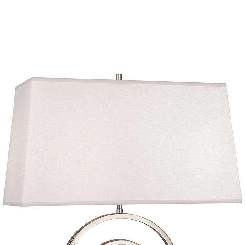Image 4 Saturn Polished Nickel and White Marble Right Table Lamp more views