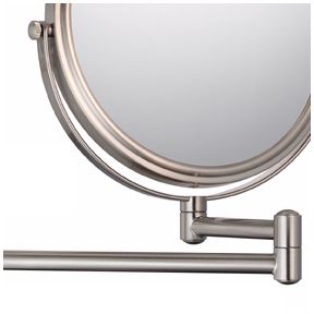 Aptations Brushed Nickel 5X Magnification Vanity Mirror 99771