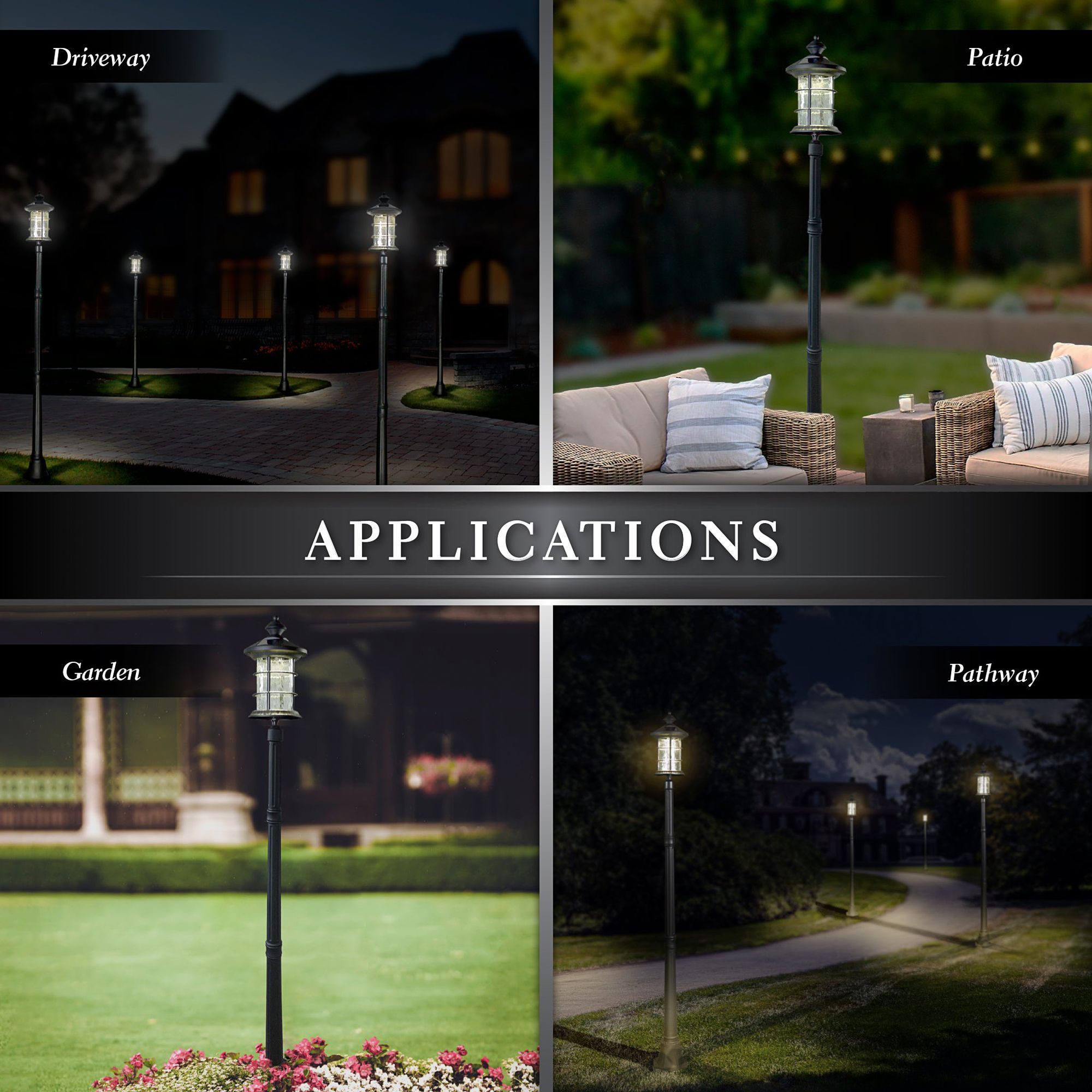 Kanter 32" High Black Aluminum Outdoor Lamp Post Base 99C90 Lamps Plus