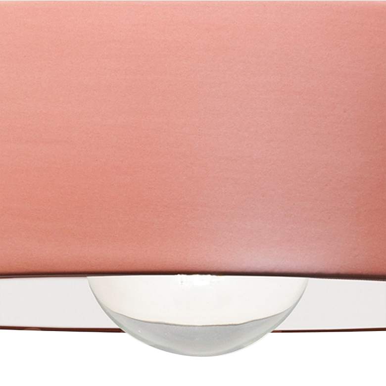 Dish 12&quot; Wide Gloss Blush Ceramic Drum Mini Pendant Light more views