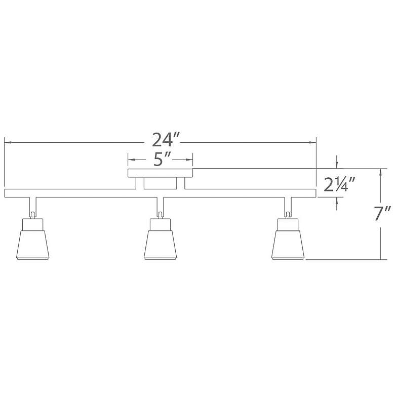 WAC Solo 3-Light Brushed Nickel LED Track Fixture more views