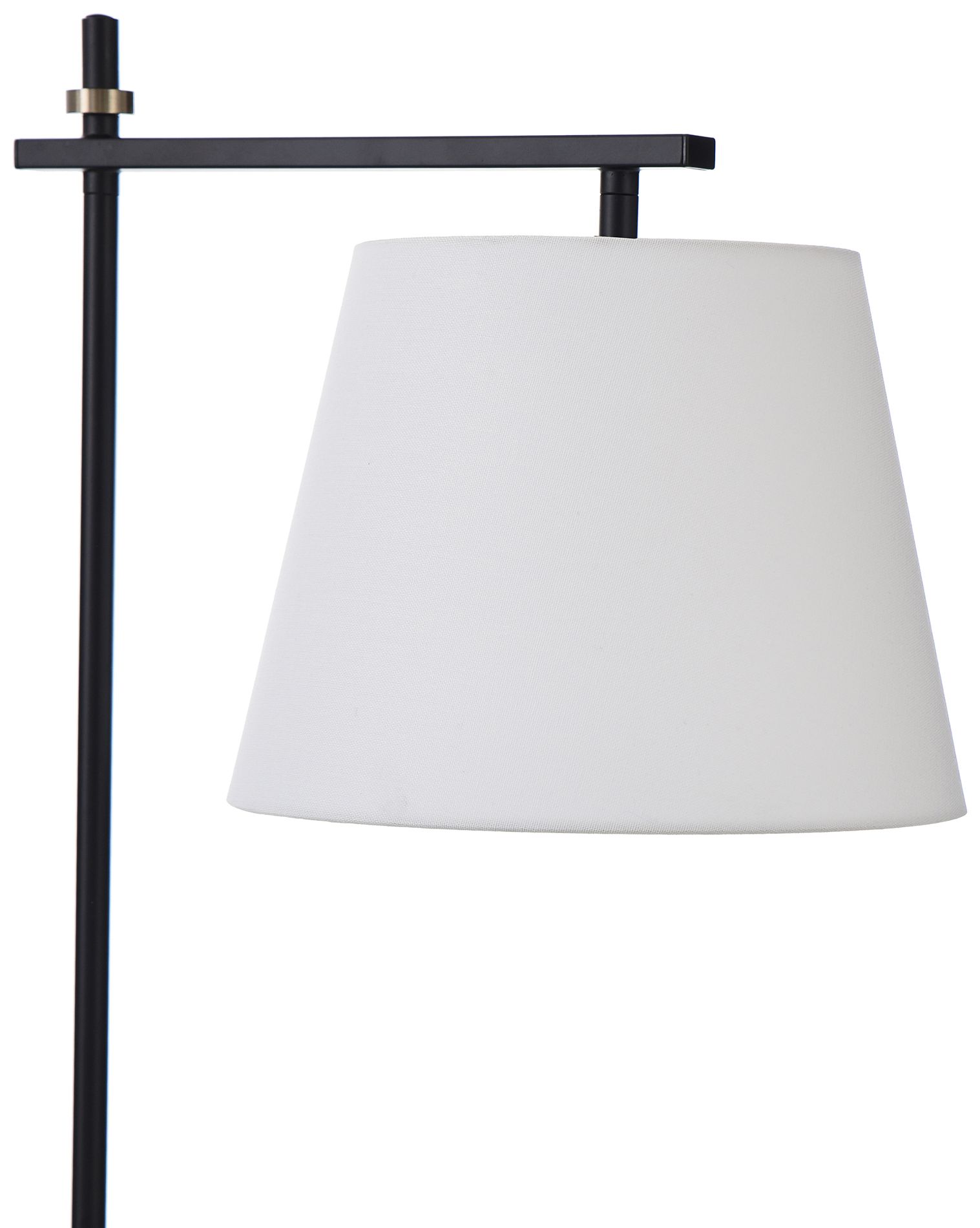 Waterbury Black Steel Task Floor Lamp with Gold Accents 99N18