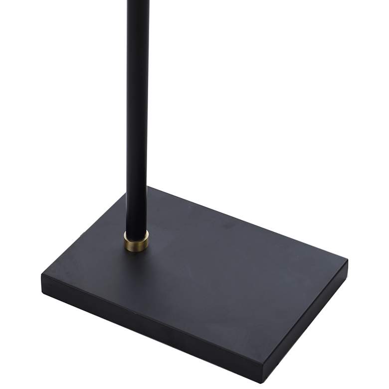 Waterbury Black Steel Task Floor Lamp with Gold Accents - #99N18 ...