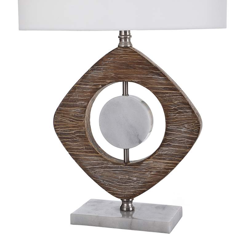 Humphries Brown Wood-Like Diamond Table Lamp more views