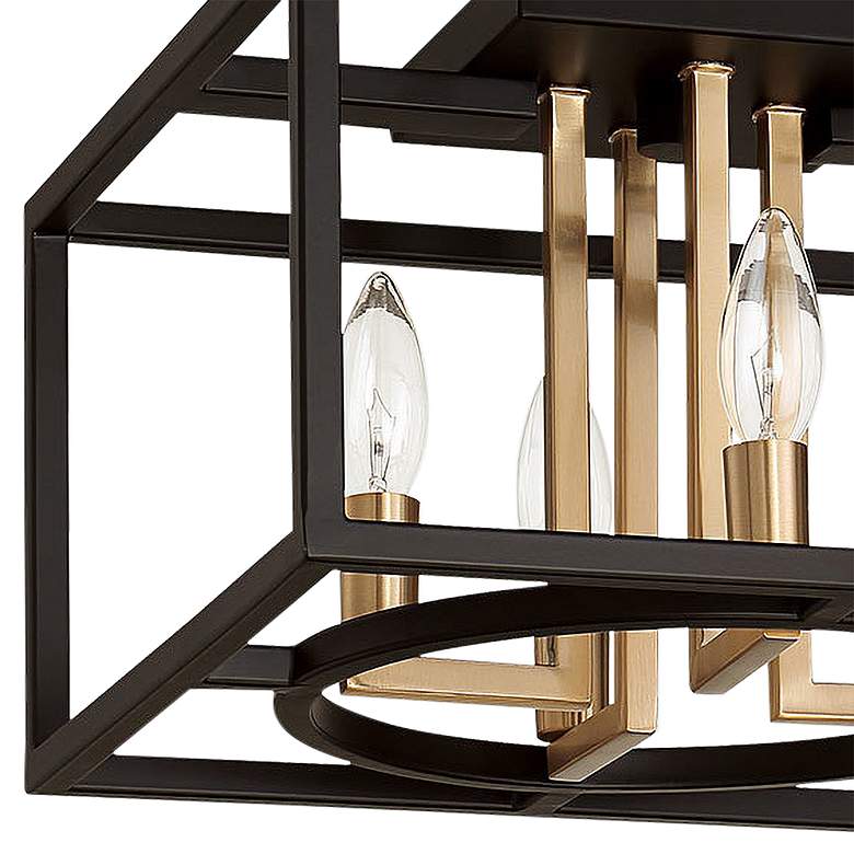 Eglo Mundazo 13&quot;W Black and Gold 4-Light Ceiling Light more views