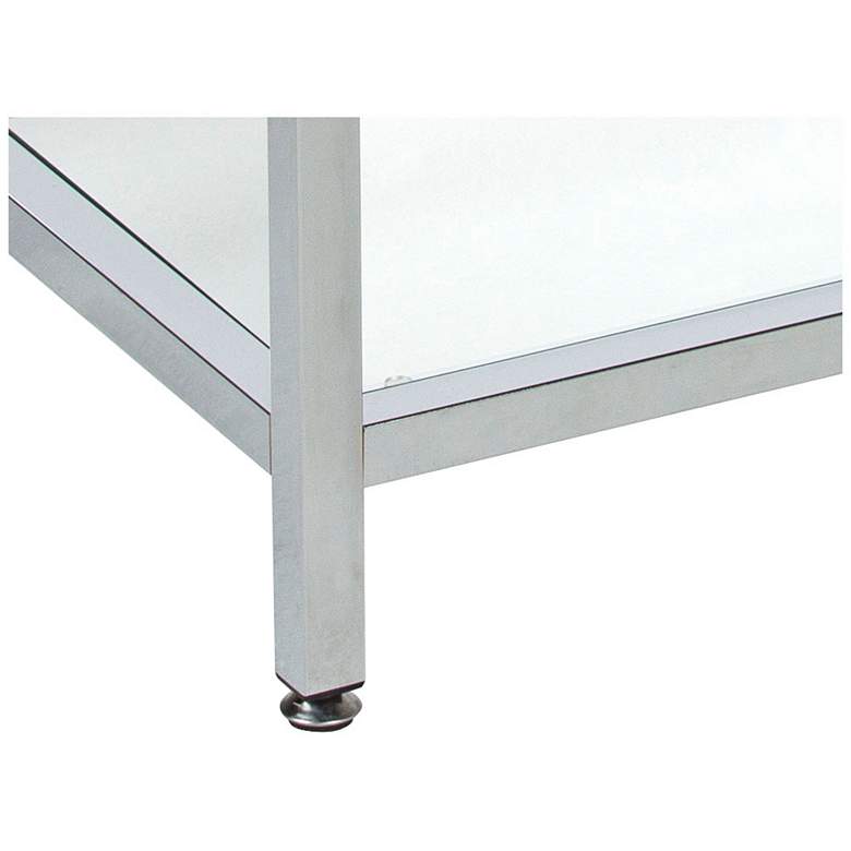 Portico 52&quot; Wide Chrome and Glass Modern Console Table more views