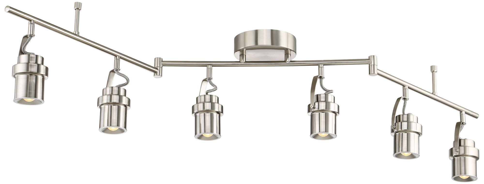 Pro Track Gladstone 6Light Nickel LED Track Light Kit 9G410 Lamps