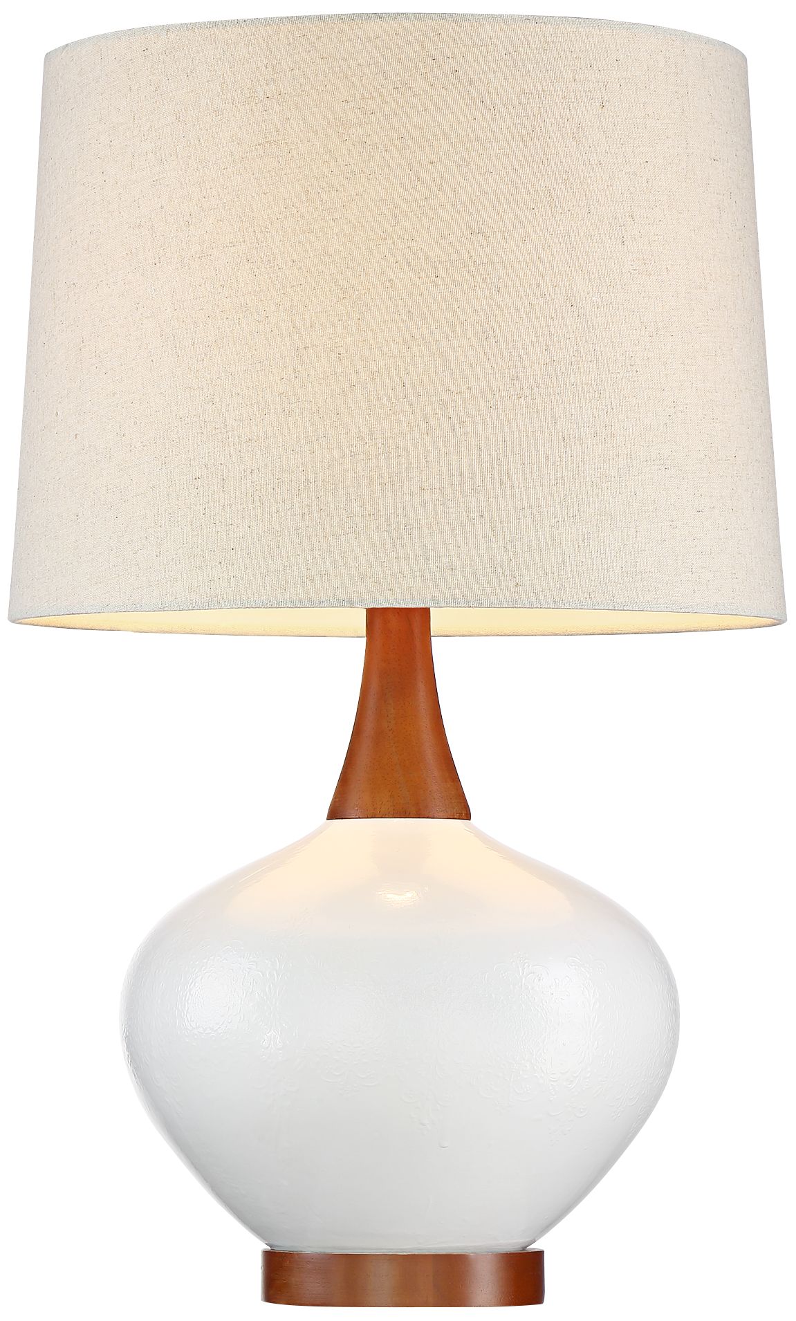 Brice MidCentury Ivory Ceramic Table Lamp 9H567 Lamps Plus
