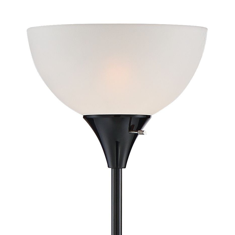 Bailey Black Torchiere Floor Lamp 9H964 Lamps Plus