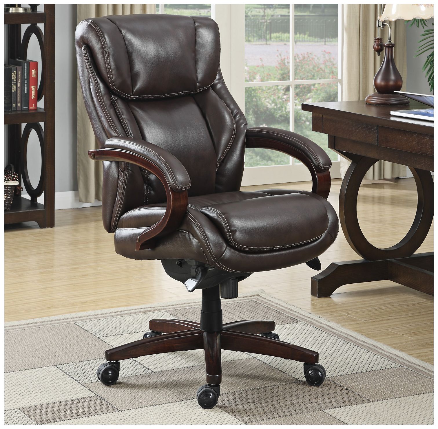 La Z Boy Bellamy Coffee Brown Executive Office Chair 9j346