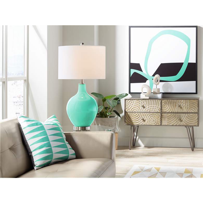 Image 3 Turquoise Ovo Designer Table Lamp by Color Plus more views