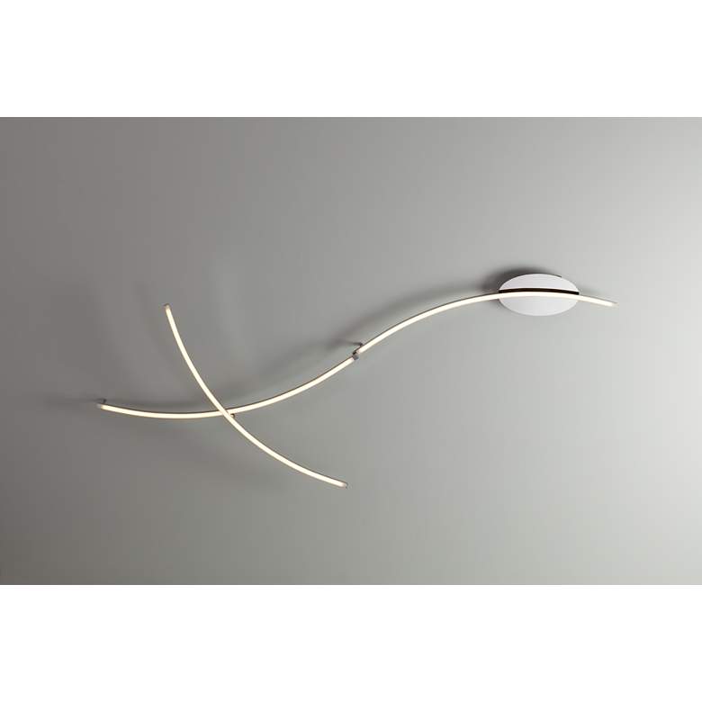 Image 3 Wilfax Chrome 3-Arm Modern LED Track Fixture by Pro Track more views