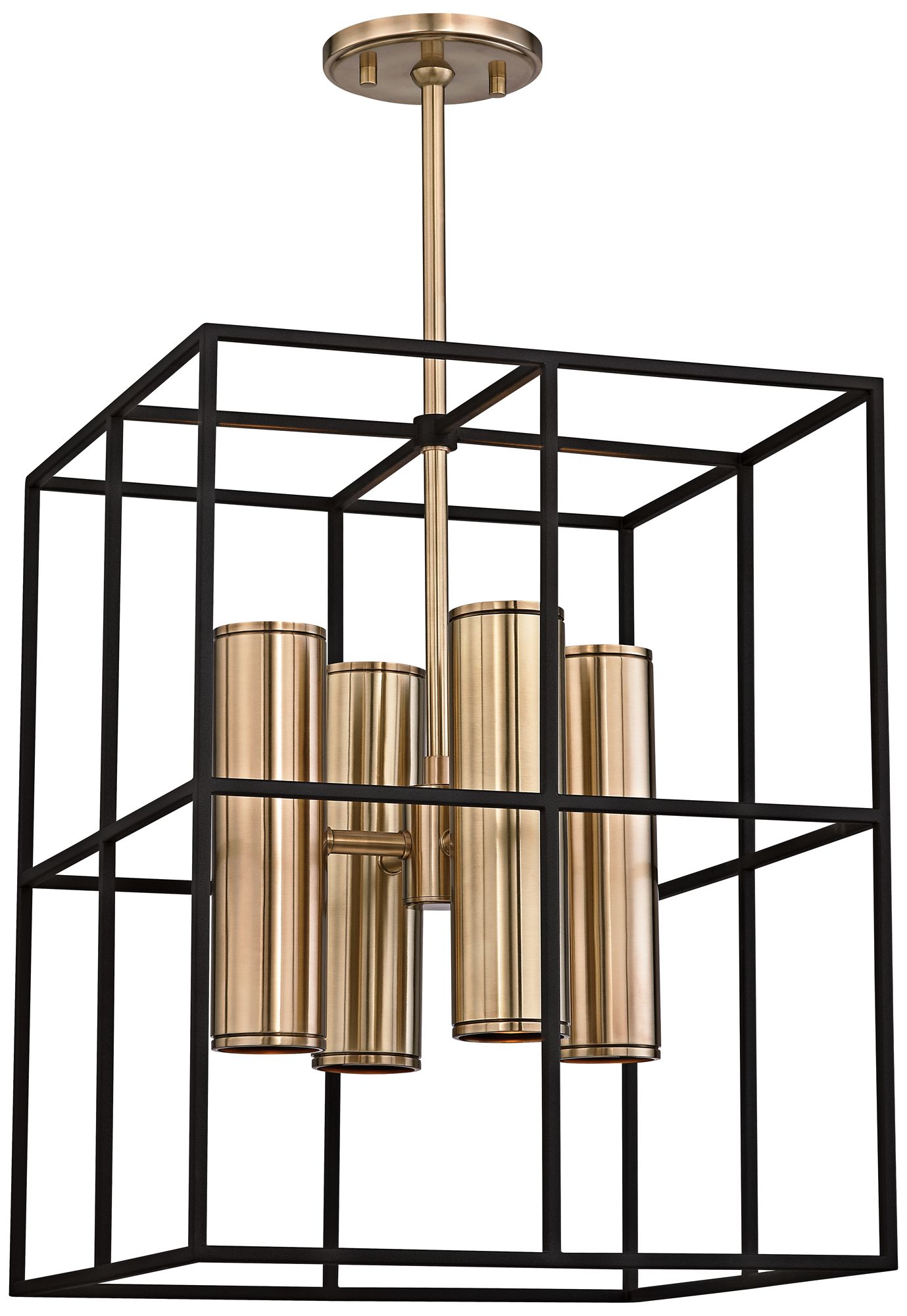 Lagrange 18" Wide Aged Brass and Black Pendant Light 9M217 Lamps Plus