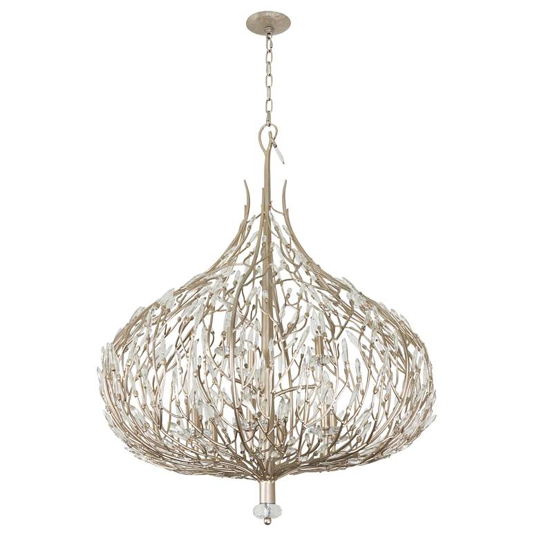 Varaluz Bask 32&quot; Wide Gold Dust Crystal Pendant Light more views