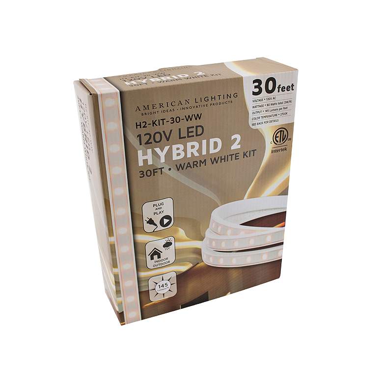 Image 2 Hybrid 2 30-Foot Warm White LED Tape Light Kit more views