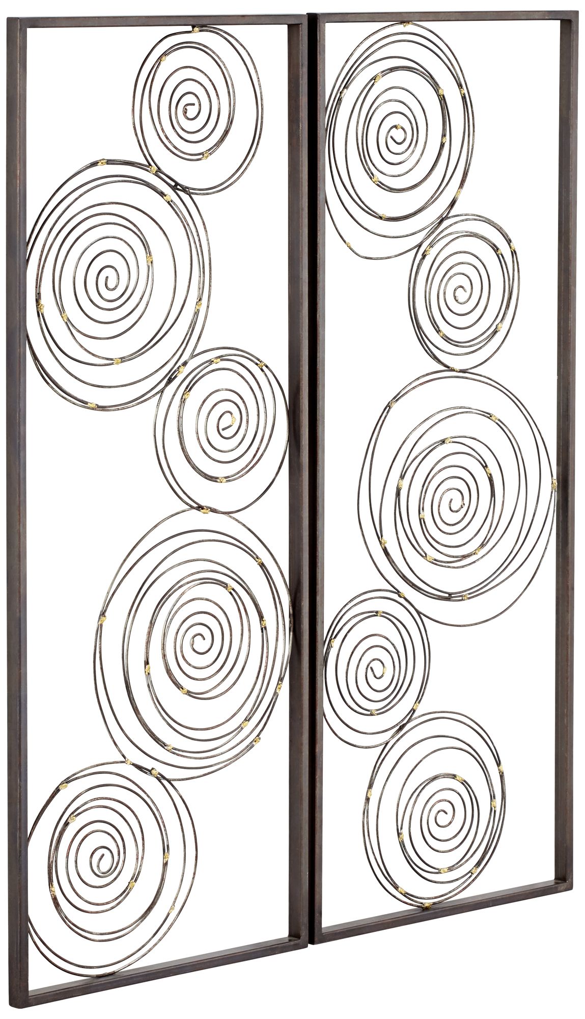 Metallic Swirl 13 3/4" x 35 1/2" Wall Art Set of 2 9P634 Lamps Plus