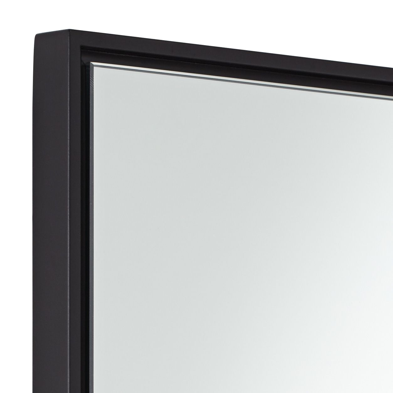 black framed mirror