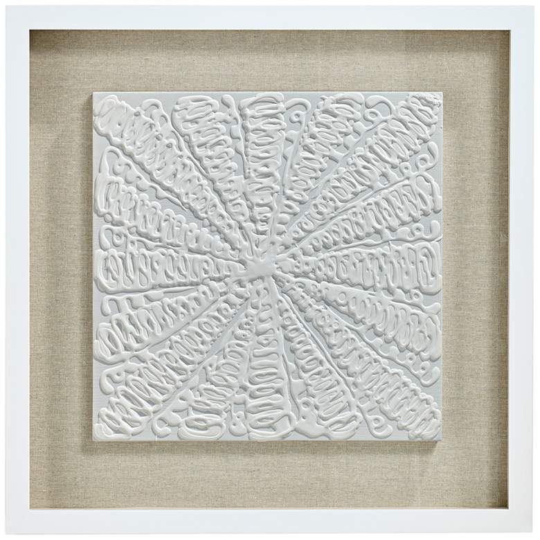 White Out 23 3/4&quot; Square Framed Wall Art Set of 2 more views