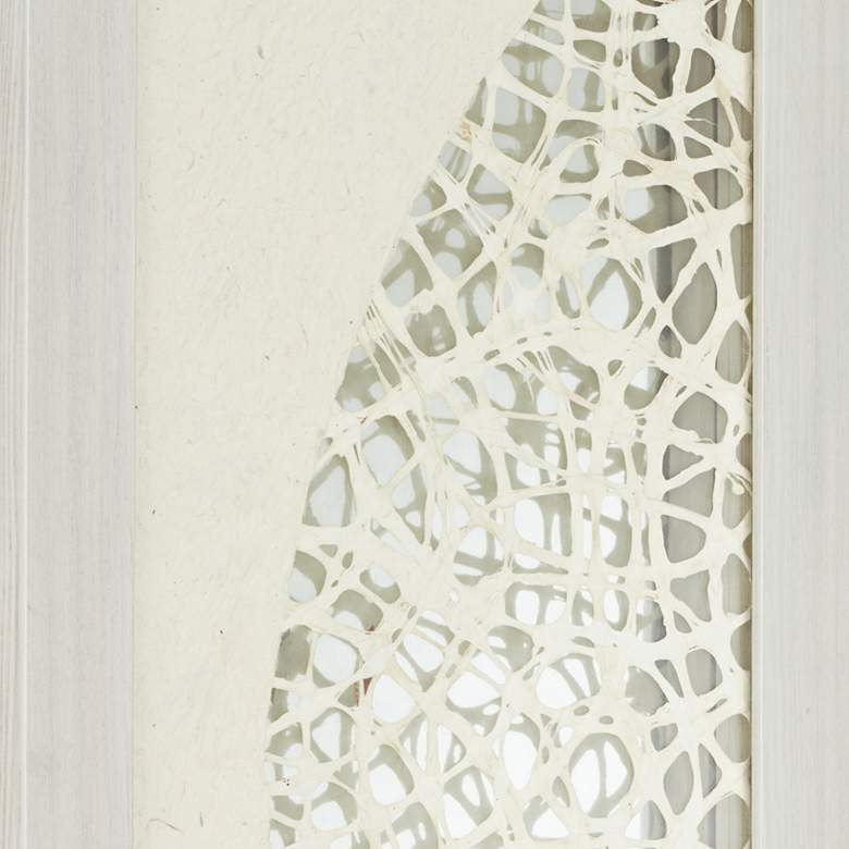 Pini Woven Ivory 47&quot; High Mirrored Wall Art Set of 3 more views