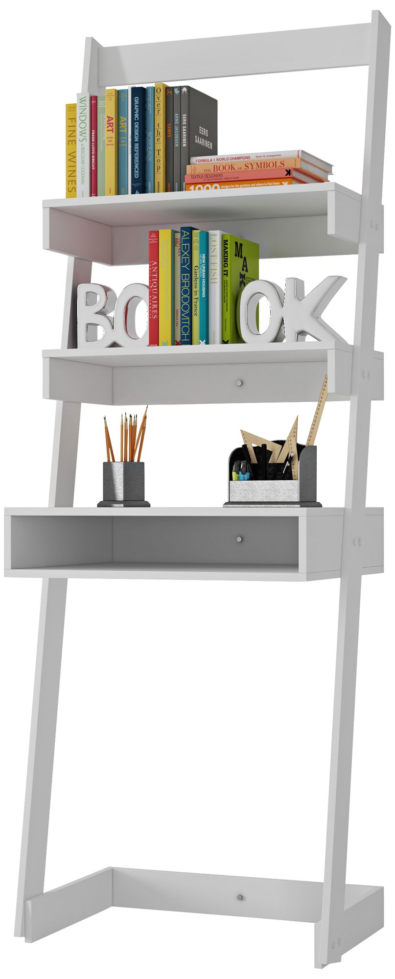Urbane Carpina White Ladder Desk