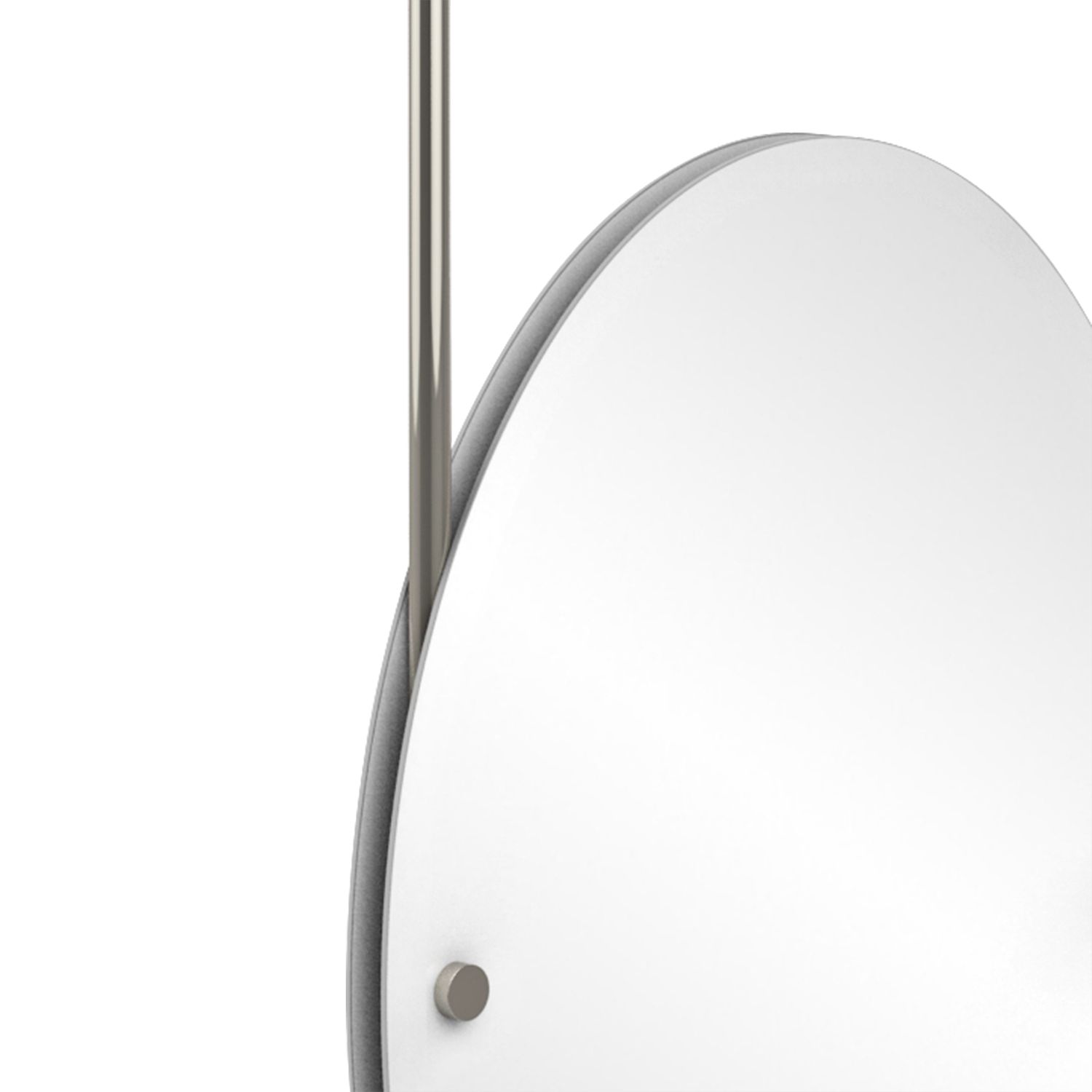 Avondale Ceiling Hung Polished Nickel 21 X 29 Oval Mirror