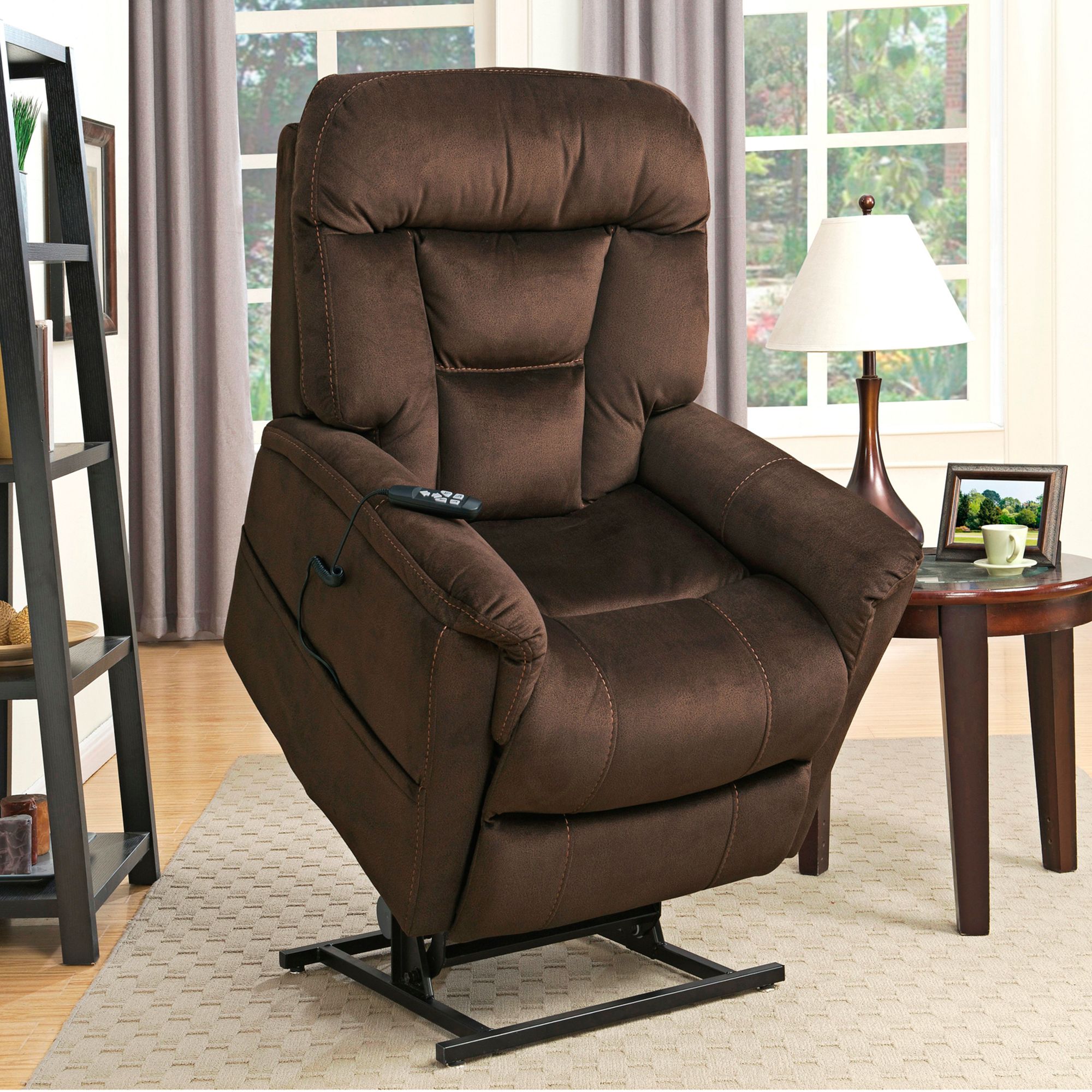 Serengeti Dark Brown DualMotor Recliner Lift Chair 9W997 Lamps Plus