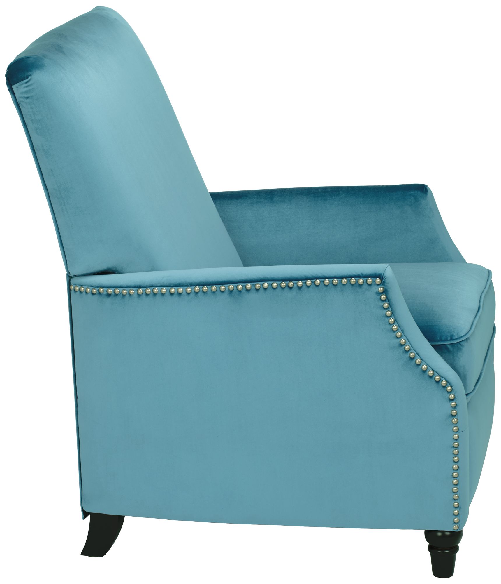 Katy Turquoise Velvet Push Back Recliner Chair 9X293 Lamps Plus