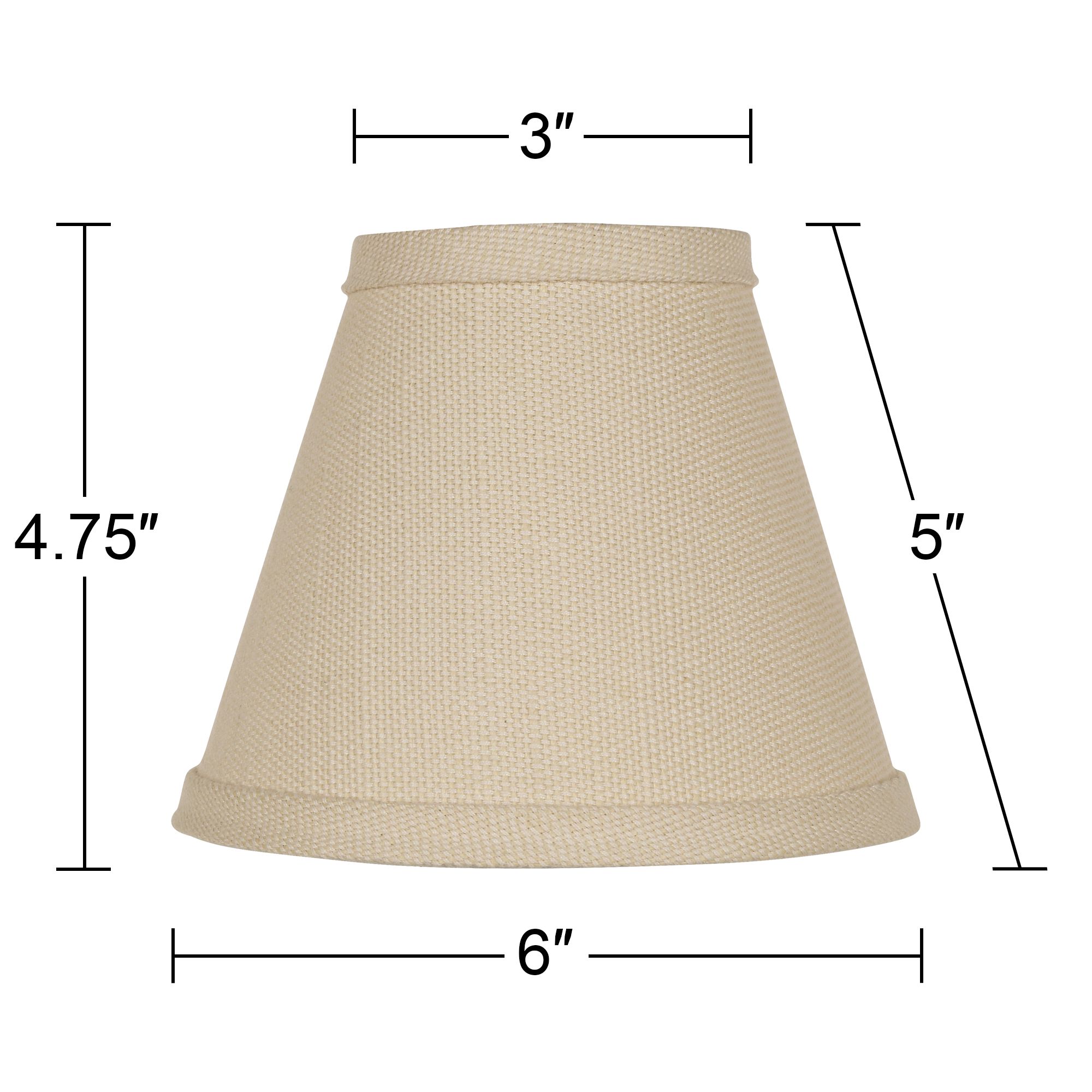 Beige Linen Lamp Shade 3x6x5 (ClipOn) K5223 Lamps Plus