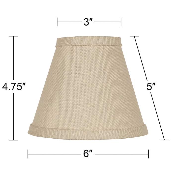 Beige Linen Lamp Shade 3x6x5 Clip On, Beige Linen Lamp Shades
