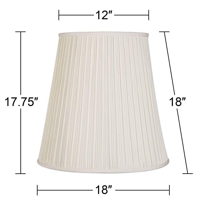Creme Mushroom Pleat Lamp Shade 7"x12"x18" Spider Style Details about   Lamp Shade 