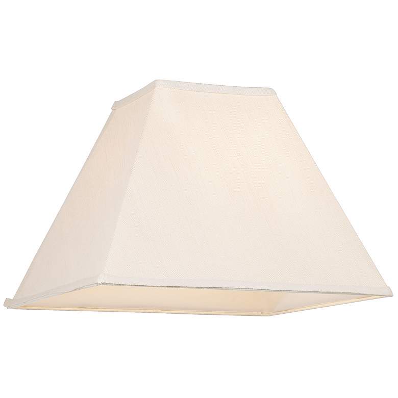 Image 2 Beige Linen Square Lamp Shade 7x17x13 (Spider) more views