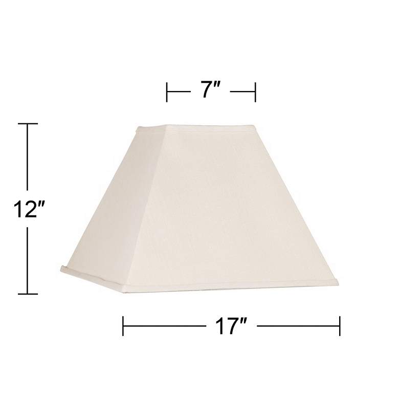 Image 4 Beige Linen Square Lamp Shade 7x17x13 (Spider) more views