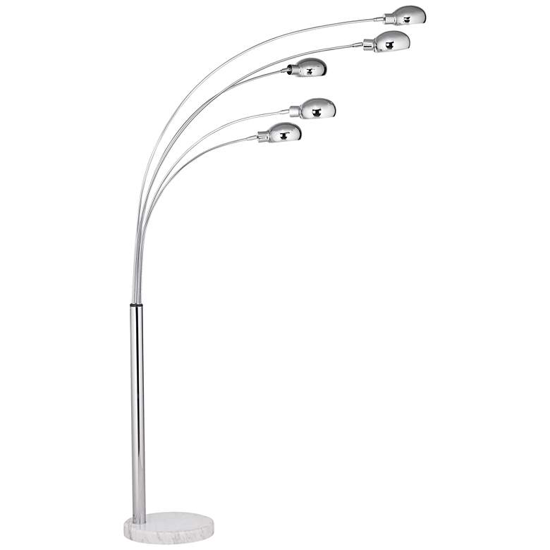 5 Light Arc Floor Lamp With Marble Base, 5 Arm Floor Lamp Replacement Shades