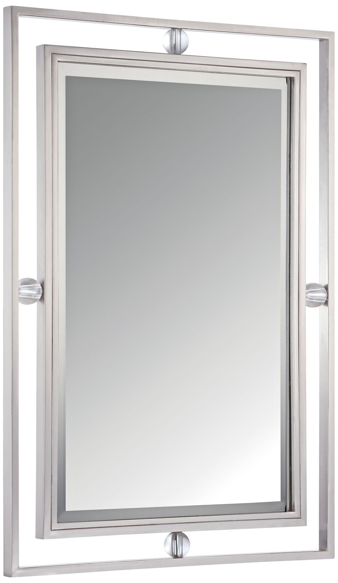 Quoizel Downtown Collection Nickel 22" x 32" Wall Mirror N9234