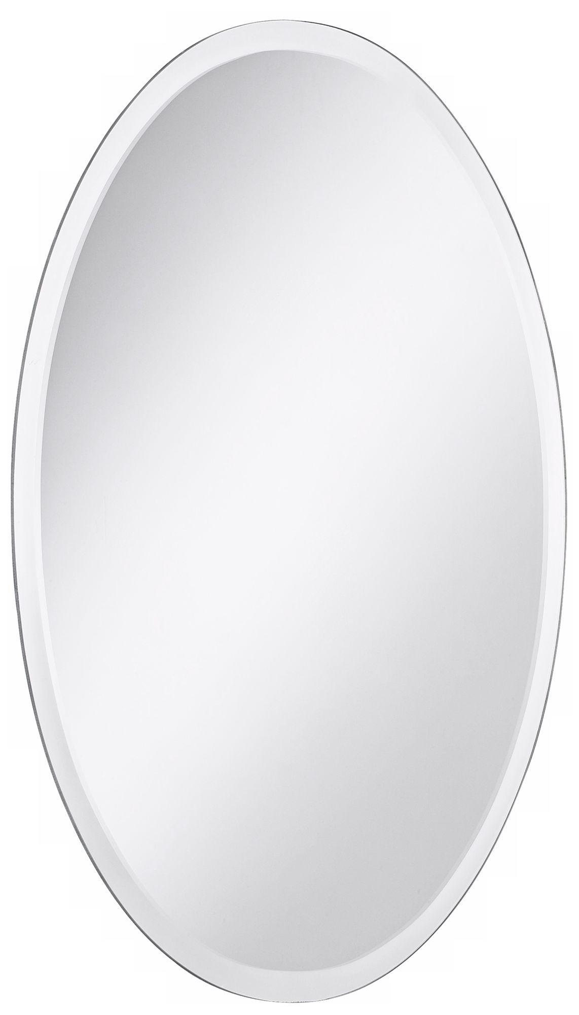 Oval Regency 24" x 48" Beveled Frameless Wall Mirror P1386 Lamps Plus