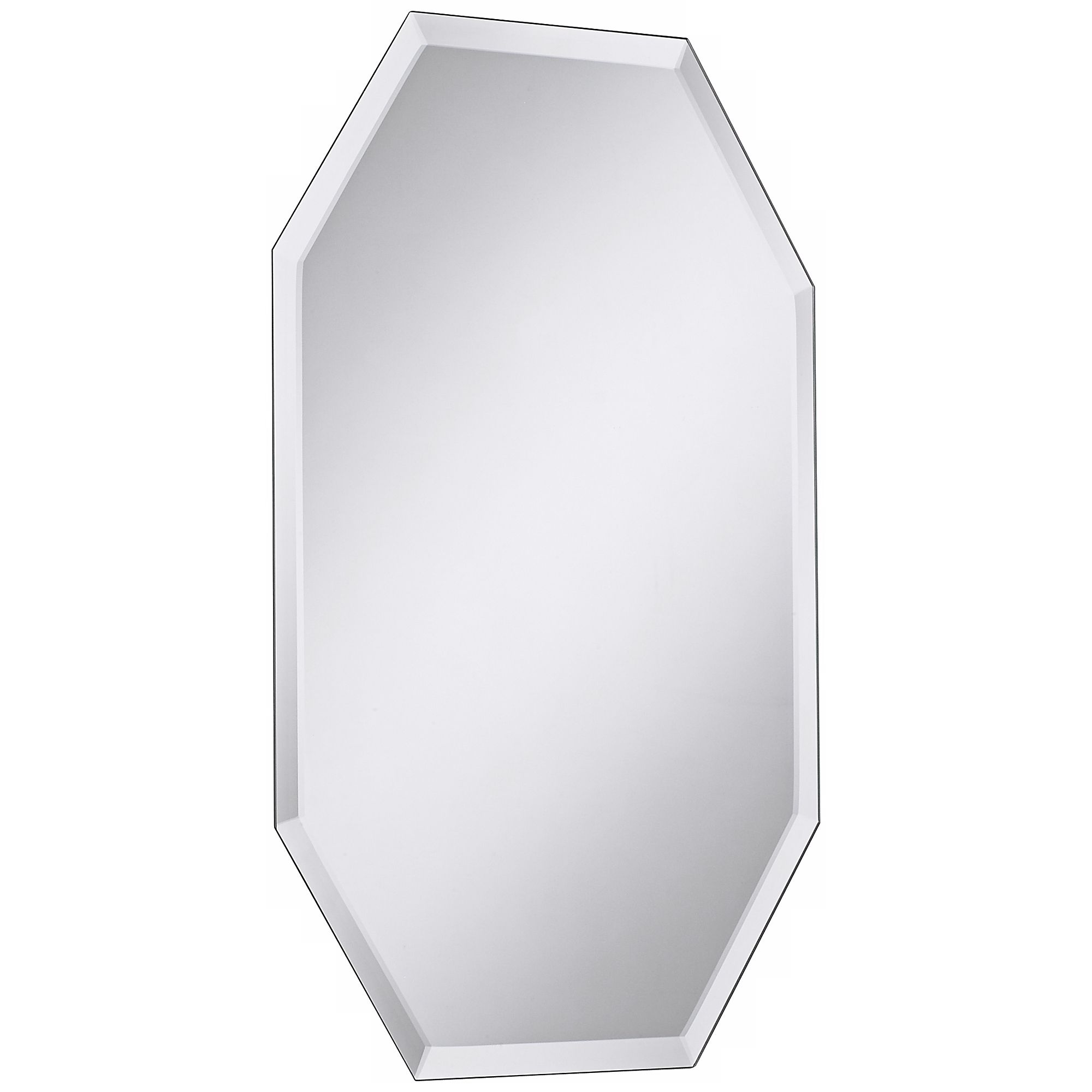 Octagonal Frameless 36" High Beveled Mirror P1437 Lamps Plus