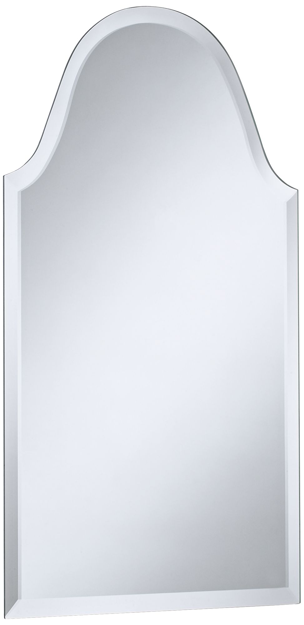 Crown Arch Frameless 32" High Beveled Wall Mirror P1619 Lamps Plus