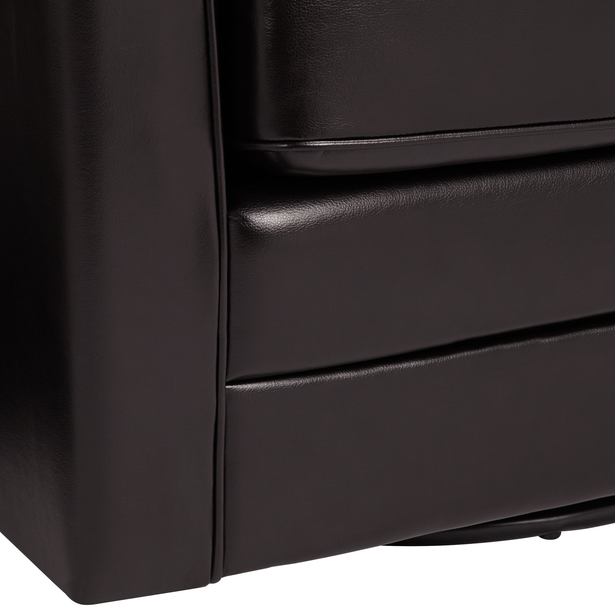 Keller Espresso Bonded Leather Swivel Club Chair R2965 Lamps Plus