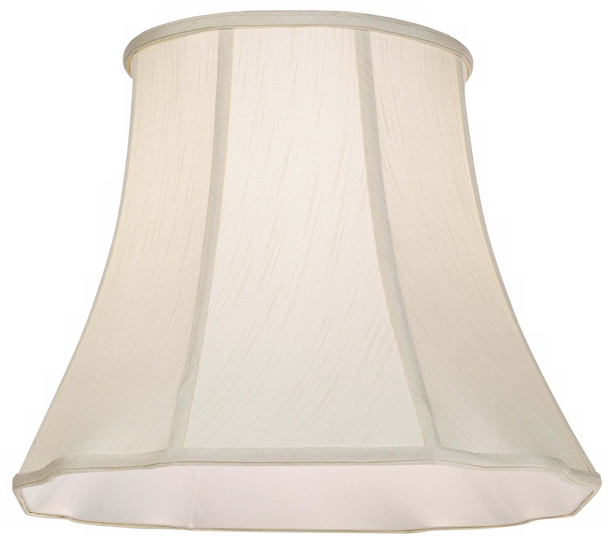 Creme Bell Curve Cut Corner Lamp Shade 11x18x15 (Spider) R2994