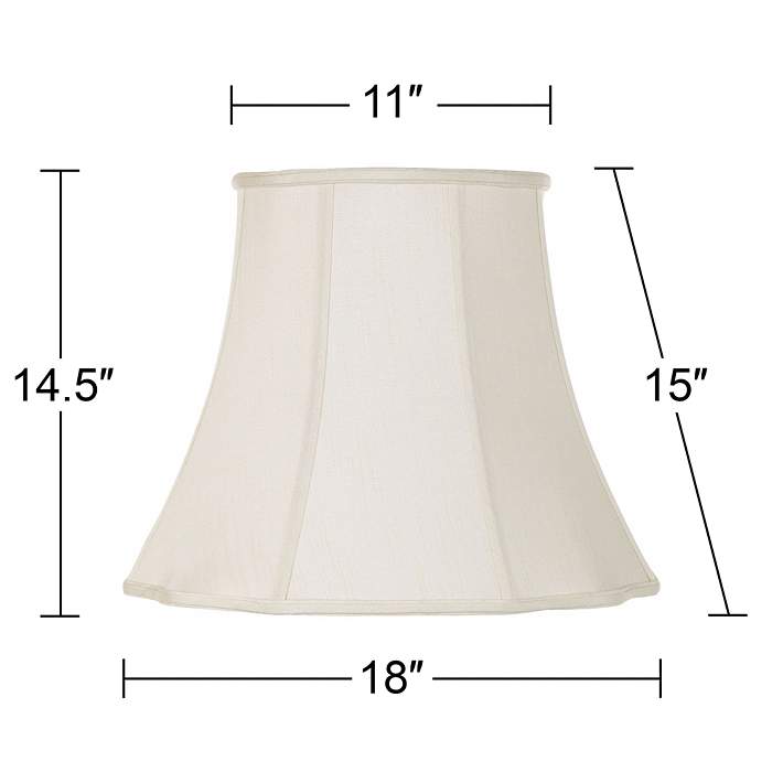 Creme Bell Curve Cut Corner Lamp Shade, Corner Lamp Shade