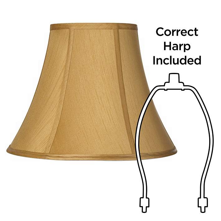 Coppery Gold Bell Lamp Shade 7x14x10 5, What Size Lamp Shade Do I Need