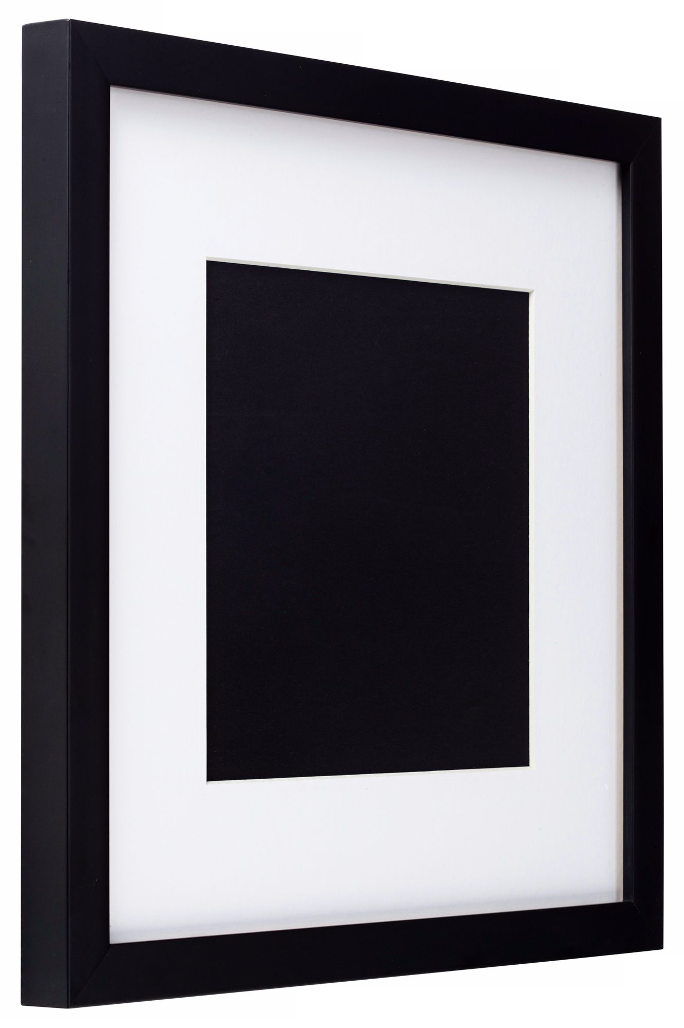 14 x 14 Black Finish With White Matting Wall Art Frame R6083 Lamps