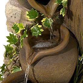 Cascading 33&quot; High Three Jugs Rustic Fountain more views