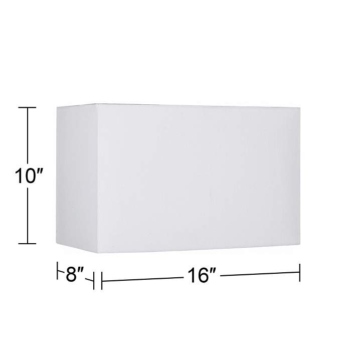 White Rectangular Hardback Shade 8 16x8, White Rectangular Lamp Shades Canada