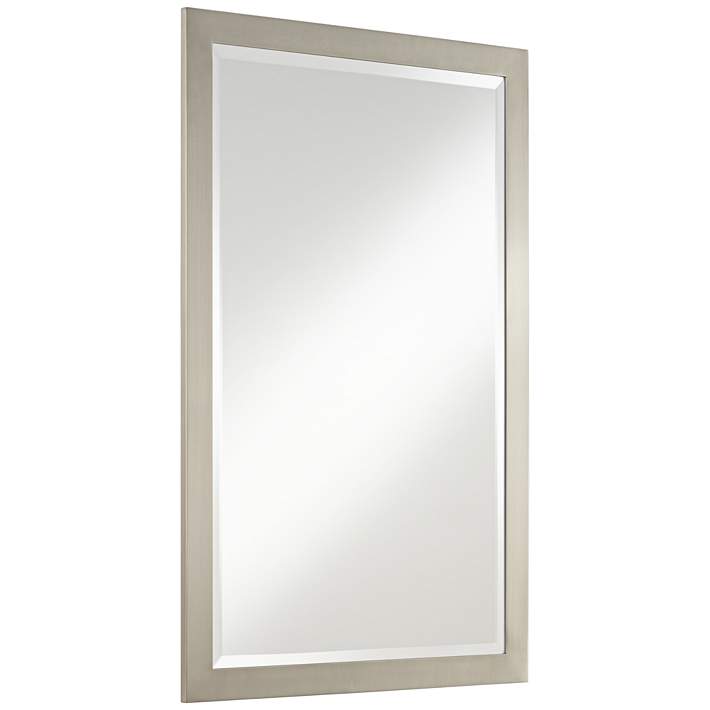22 Brushed Nickel Wall Mirror T4543, 30 X 77 Inch Mirror