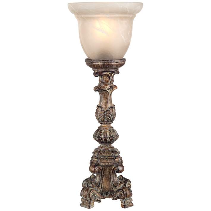 French Candlestick Beige Wash 18 High, Beige French Candlestick Floor Lamp