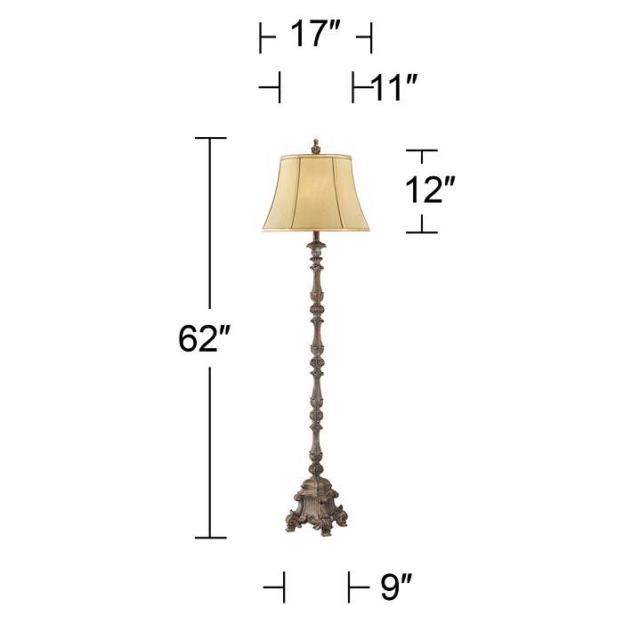 Beige French Candlestick Floor Lamp, French Candlestick Floor Lamp