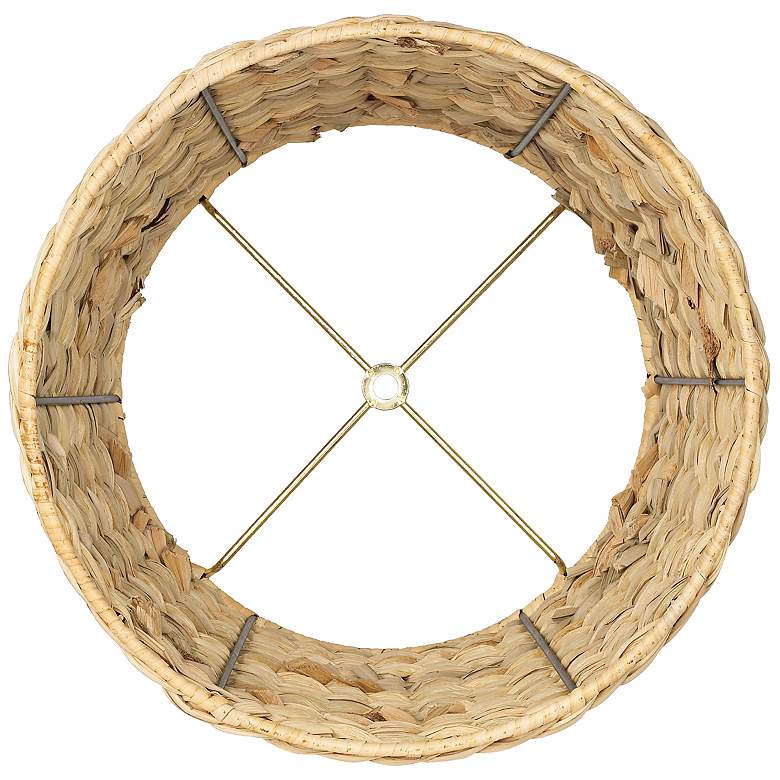 Image 2 Woven Seagrass Drum Shade 10x12x8.25 (Spider) more views