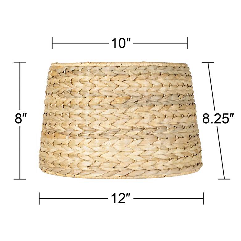 Image 4 Woven Seagrass Drum Shade 10x12x8.25 (Spider) more views