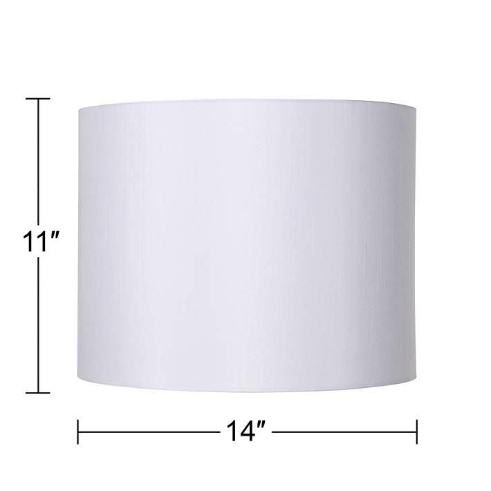 White Hardback Drum Lamp Shade 14x14x11, 16 Inch Round Lamp Shade